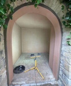 Cellar conversion - motorbike storage - after